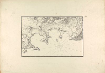 Topografisk kart over Halicarnassus ved havnen av Giovanni Battista Borra