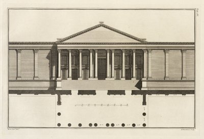 Oppreist av den store inngangen til tempelgården, 1753 av Giovanni Battista Borra