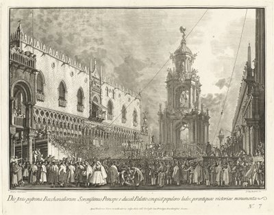 Dogen deltar på fetttorsdagsfestivalen på Piazzetta, 17631766. av Giovanni Battista Brostoloni
