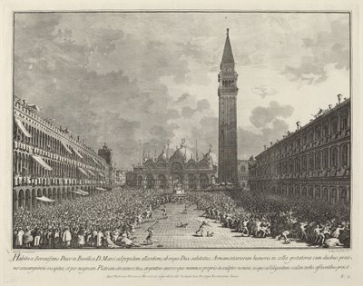 Dogen båret rundt Piazza San Marco, 17631766. av Giovanni Battista Brostoloni