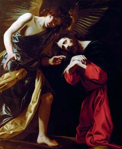 "Kristus på Oljeberget" (Kristus på Oljeberget) Maleri av Giovanni Battista Caracciolo (1578-1635) ca. 1615 - Olje på lerret Dim 148x124 cm Kunsthistorisk museum, Wien av Giovanni Battista Caracciolo