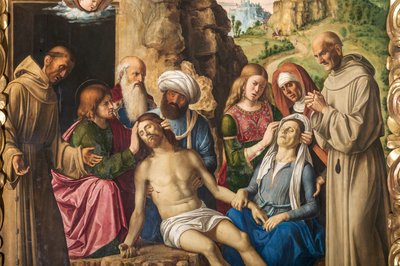 Lamentation of Christ, detalj av 2384598 av Giovanni Battista Cima da Conegliano