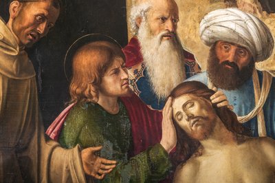 Lamentation of Christ, detalj av 2384598 av Giovanni Battista Cima da Conegliano
