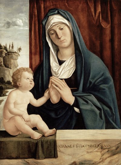 Madonna and Child, slutten av 1400- til begynnelsen av 1500-tallet (olje på trepanel) av Giovanni Battista Cima da Conegliano