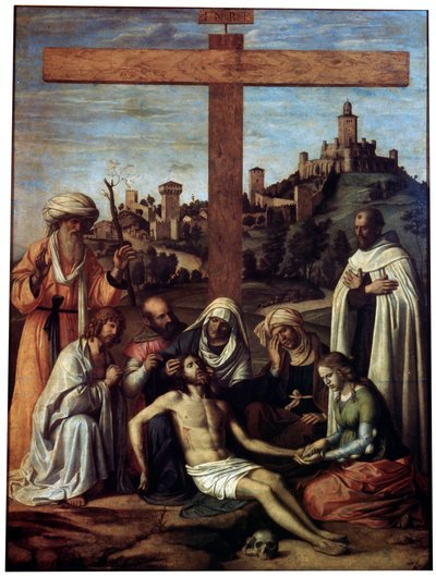 Klagesangen over Kristus med en karmelittmunk, c1510. av Giovanni Battista Cima da Conegliano