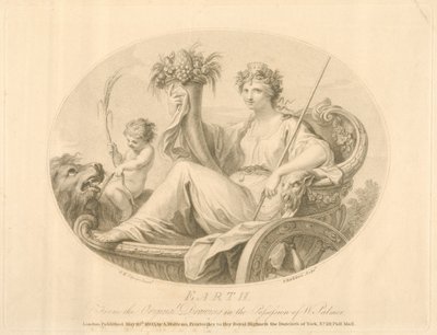 Earth, gravert av Francescco Bartolozzi (1727-1815) utgitt London, 1803 (litho) av Giovanni Battista Cipriani