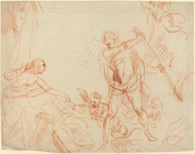 Mytologisk komposisjon med Chronos og Harpies [recto] av Giovanni Battista Cipriani