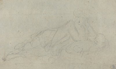 Tilbakelent kvinne [verso] av Giovanni Battista Cipriani