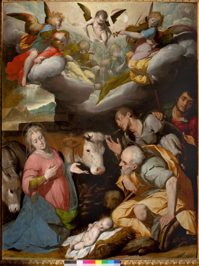 Tilbedelse av hyrdene, 1592-95 av Giovanni Battista Crespi