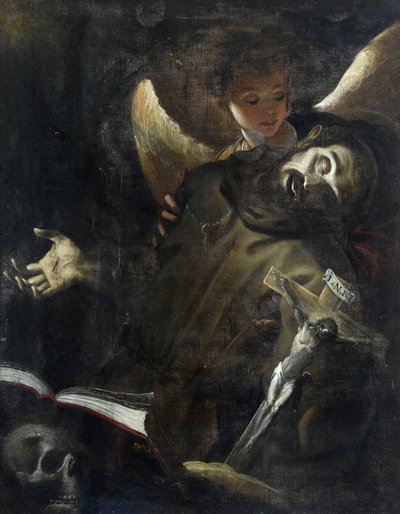 St. Frans i ekstase, ca. 1598 av Giovanni Battista Crespi