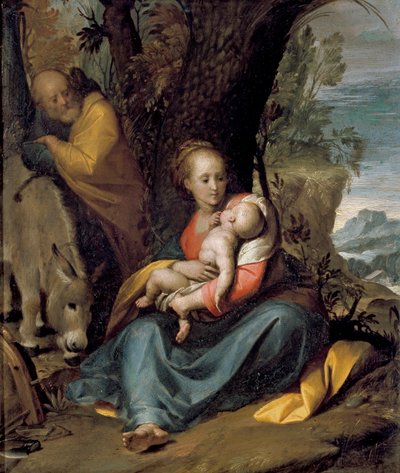 Resten på flukten til Egypt, c1598-1600 av Giovanni Battista Crespi
