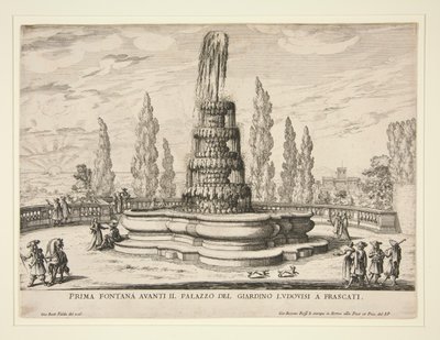 Fontene i hagen til Ludovisi-palasset ved Frascati av Giovanni Battista Falda