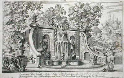 Teaterfontenen ved Villa Aldobrandina, Frascati, ca. 1675, fra 