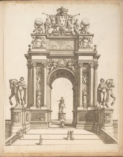 Triumfbuen til ære for pave Clement X av Giovanni Battista Falda