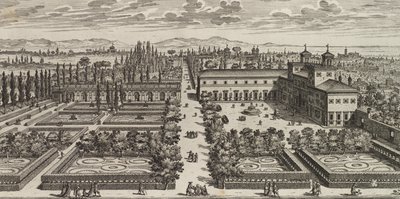 Utsikt over Villa Medici, etter 1677. av Giovanni Battista Falda
