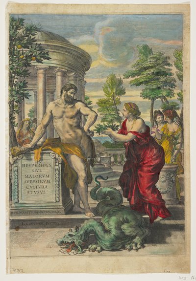 Frontispice og tittelside fra Hesperides, 1646 av Giovanni Battista Ferrari