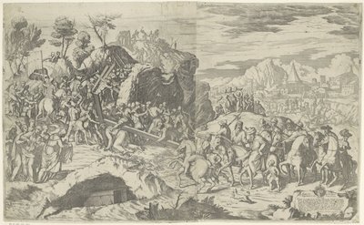 Kristus bukker under for tyngden av korset av Giovanni Battista Fontana