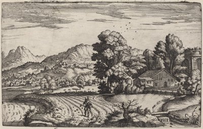 Fjelllandskap med lignelsen om såmannen av Giovanni Battista Fontana