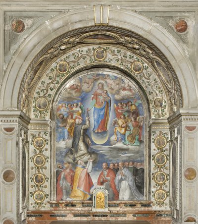 Vår Frue av rosenkransen, ca. 1615 av Giovanni Battista Maganza
