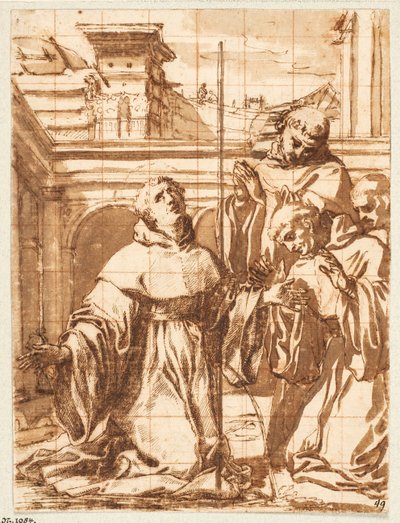 En scene fra livet til St Nicholas of Tolentino av Giovanni Battista Mercati