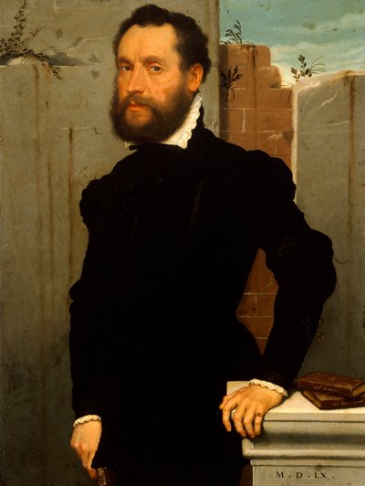 Portrett av Gentleman (olje på lerret) av Giovanni Battista Moroni