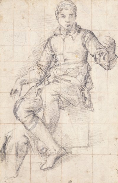 En sittende gutt av Giovanni Battista Naldini