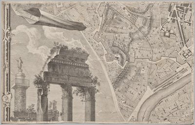 Nytt kart over Roma brakt frem i lyset av Giambattista Nolli i året MDCCXLVII, kjent som La Pianta Grande di Roma av Giovanni Battista Nolli