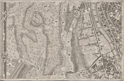 Nytt kart over Roma brakt frem i lyset av Giambattista Nolli i året MDCCXLVII, kjent som La Pianta Grande di Roma av Giovanni Battista Nolli