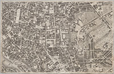 Nytt kart over Roma brakt frem i lyset av Giambattista Nolli i året MDCCXLVII, kjent som La Pianta Grande di Roma av Giovanni Battista Nolli