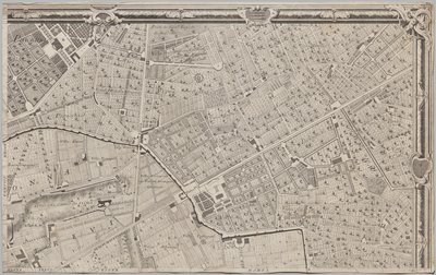 Nytt kart over Roma brakt frem i lyset av Giambattista Nolli i året MDCCXLVII, kjent som La Pianta Grande di Roma av Giovanni Battista Nolli