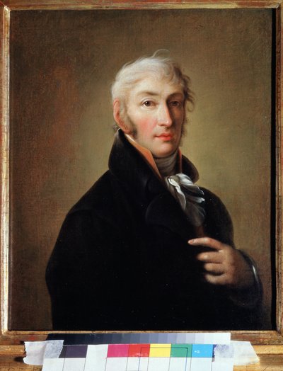 ""Portrett av den russiske forfatteren og historikeren Nikolai Karamzine (1766-1826)"" Maleri av Giovanni Battista Damon Ortolani (1750-cirka 1810) 1805 A. Pushkin Memorial Museum Saint Petersburg av Giovanni Battista Ortolani Damon