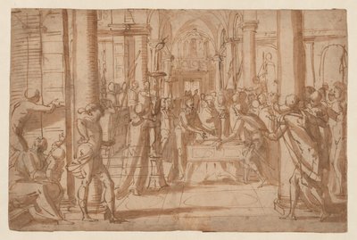 Presentasjon av kroppen til Saint Antoninus av Firenze av Giovanni Battista Paggi