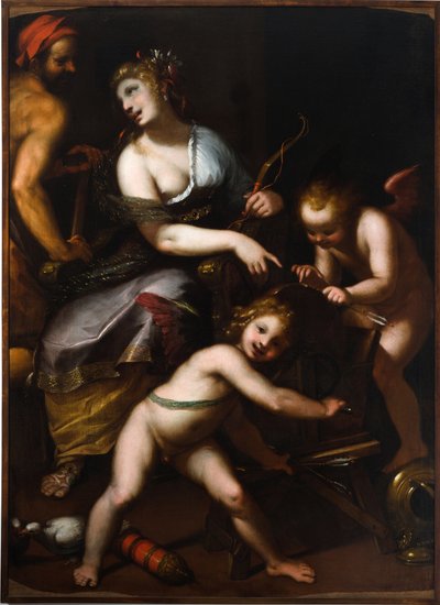 Forberedelsen av Cupids piler av Giovanni Battista Paggi