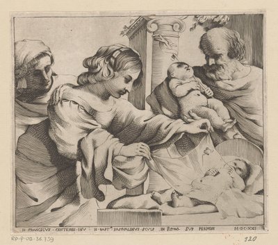 Hellig familie med Anna og den unge døperen Johannes av Giovanni Battista Pasqualini