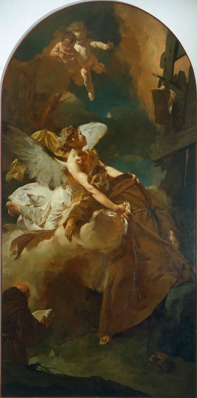 The Ecstasy of St Francis, av Giovanni Battista Piazzetta (1682-1754). av Giovanni Battista Piazzetta