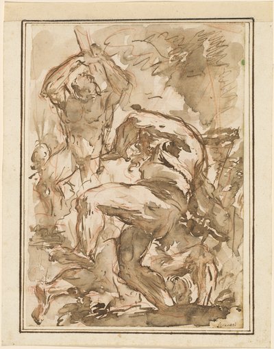 En kamp mellom nakne menn av Giovanni Battista Piranesi
