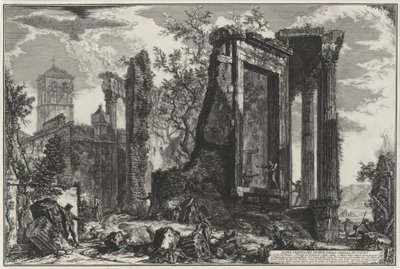Annen utsikt over Tempio della Sibilla i Tivoli (fra: Vedute di Roma) av Giovanni Battista Piranesi