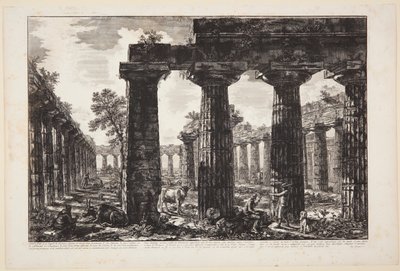 En annen utsikt over pronaosfasaden, tegnet og beskrevet i tavle V [...] av Giovanni Battista Piranesi