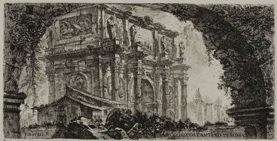 Konstantinbuen i Roma, plate 9 fra Some Views of Triumphal Arches og andre monumenter av Giovanni Battista Piranesi
