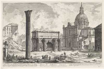 Bogen des Septimius Severus auf dem Forum Romanum von Giovanni-Battista Piranesi