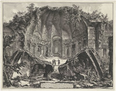 Canopus i de Villa Adriana t og Tivoli Rester av Guds tempel Canopus i Villa Adriana i Tivoli (tittel på objekt) Gezichten op Roma (serietittel) Utsikt over Roma designet og gravert av Giambattista Piranesi-arkitekten Ve (nez) iano (serietittel) av Giovanni Battista Piranesi