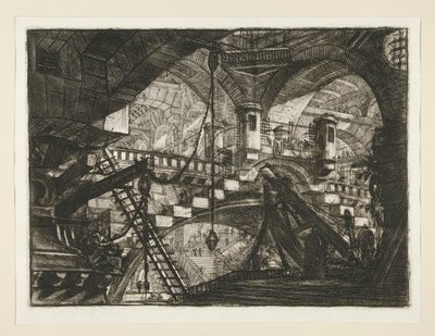 Carceri, XI: The Arch with a Shell Ornament av Giovanni-Battista Piranesi
