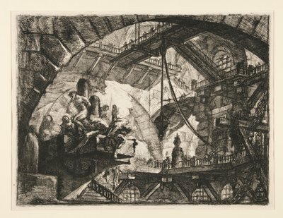 Carceri, X: Prisoners on a Projecting Platform av Giovanni Battista Piranesi
