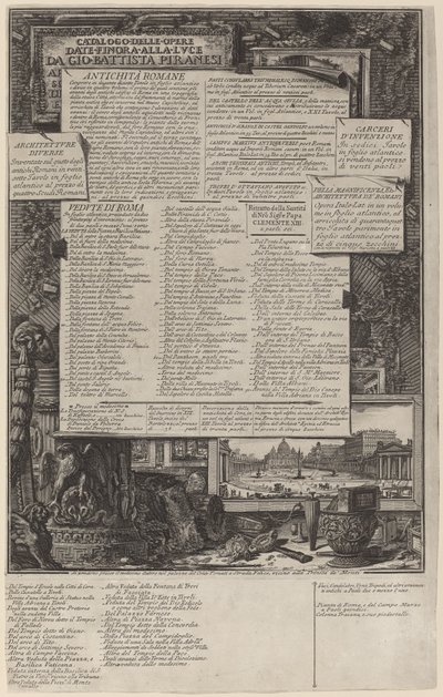 Katalog over verk av Giovanni Battista Piranesi