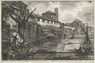 Cloaca Maxima te Roma Utsikt over den gamle Sostrizioni laget av Tarquinio Superbo kalt Bel Lid (...) (tittel på objekt) Gezichten op Roma (serietittel) Utsikt over Roma designet og gravert av Giambattista Piranesi-arkitekten Ve (nez) iano (serietittel) av Giovanni Battista Piranesi