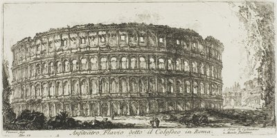 Flavisk amfiteater, kalt Colosseum. 1. Konstantinbuen. 2. Palatinerhøyden, plate 12 fra noen utsikter over triumfbuer og andre monumenter av Giovanni Battista Piranesi