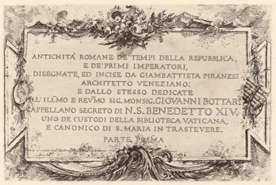 Frontispice av Giovanni Battista Piranesi