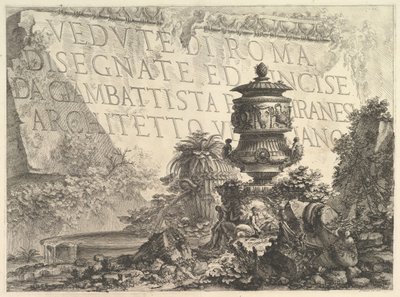 Frontispice tittelside, 1748. av Giovanni Battista Piranesi