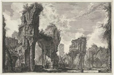 Gezichten op Roma, de Campagna, etc. (122 blader) Ruinene av Sisto, eller begge deler av den store salen til Antoninian Baths (tittel på objekt) Gezichten op Roma (serietittel) Utsikt over Roma designet og gravert av Giambattista Piranesi-arkitekten Ve (ne av Giovanni Battista Piranesi