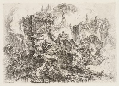 Groteschi: Ruiner med slanger av Giovanni-Battista Piranesi